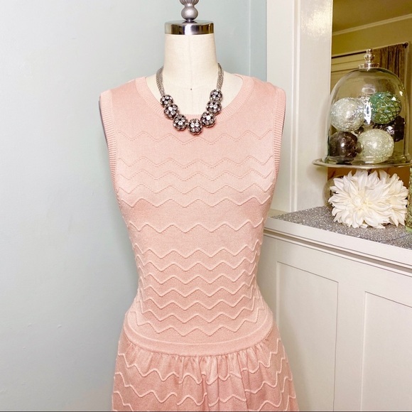 Romeo and Juliet Couture Pink Knit Fit & Flare Sweater Dress Nwt - Picture 5 of 11